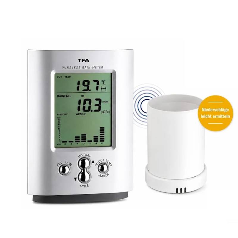 Digital Rain Gauge with Wireless Thermo Rain Gauge and Indoor Outdoor in France